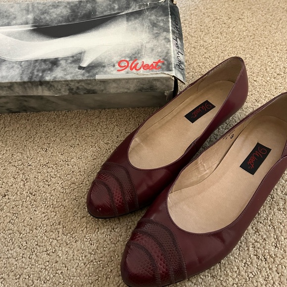 vintage leather 9west flats - Picture 1 of 2